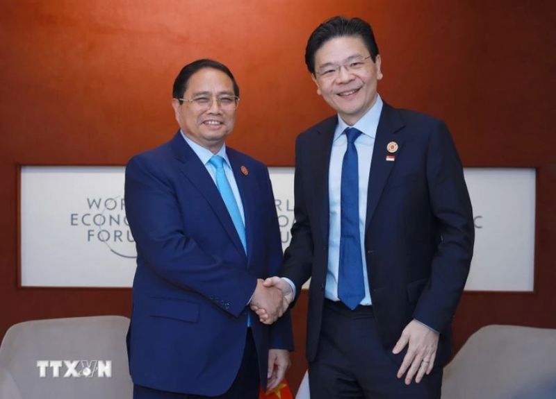 Thủ tướng Chính phủ Phạm Minh Chính gặp Thủ tướng Singapore -0