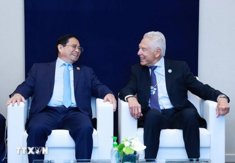 Thủ tướng Phạm Minh Chính tiếp các lãnh đạo Diễn đàn Kinh tế Thế giới và các tập đoàn, quỹ đầu tư phát triển công nghệ -0