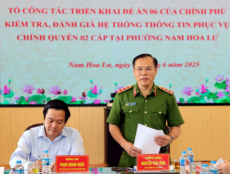 Thứ trưởng Bộ Công an kiểm tra, đánh giá hệ thống dịch vụ công 2 cấp tại tỉnh Ninh Bình sau khi hợp nhất -0