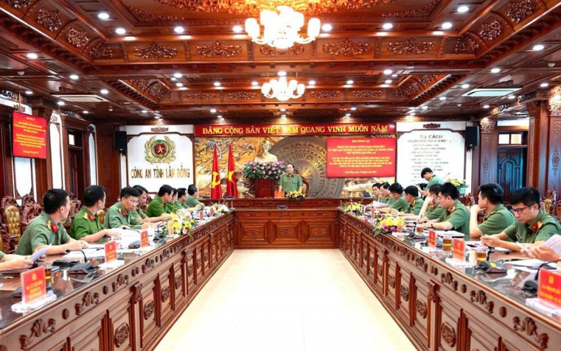 Deputy Minister Dang Hong Duc works with police departments of Lam Dong, Dak Nong and Binh Thuan provinces -0