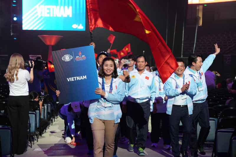 Đoàn CAND Việt Nam dự lễ khai mạc Đại hội Thể thao Cảnh sát và Lính cứu hoả thế giới năm 2025 -0
