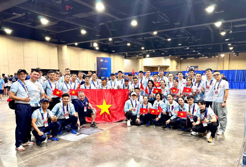 Đoàn CAND Việt Nam dự lễ khai mạc Đại hội Thể thao Cảnh sát và Lính cứu hoả thế giới năm 2025 -0