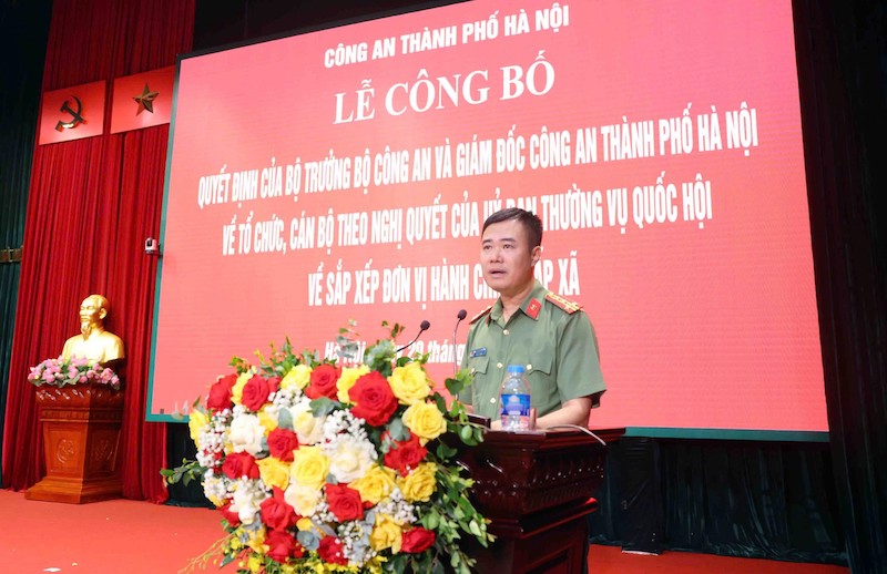 Công an TP Hà Nội ra mắt 126 Công an phường, xã theo mô hình tổ chức mới -0