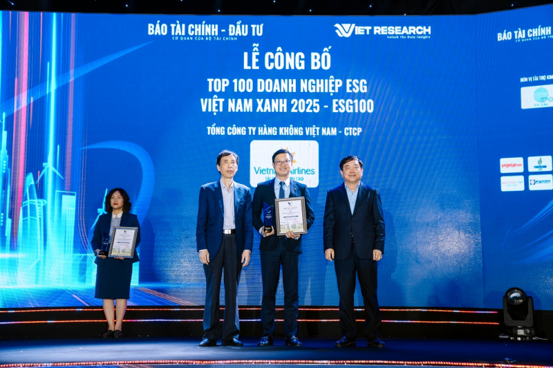 Vietnam Airlines nằm trong Top 10 doanh nghiệp ESG Việt Nam Xanh 2025 -0