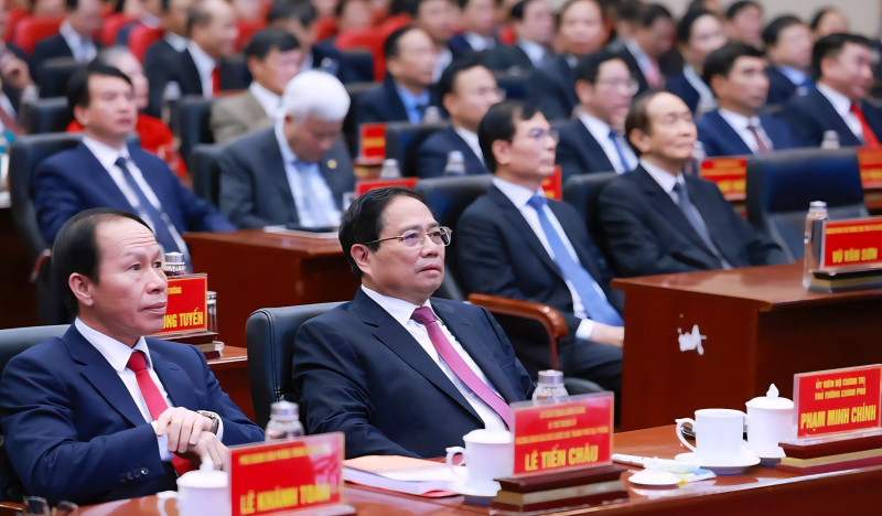 Thủ tướng Chính phủ Phạm Minh Chính dự Lễ công bố sáp nhập TP Hải Phòng và tỉnh Hải Dương -0