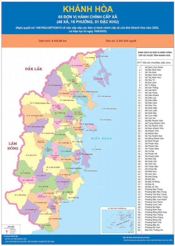 Công bố Nghị quyết, Quyết định của Trung ương và địa phương về sáp nhập đơn vị hành chính cấp tỉnh, cấp xã tại tỉnh Khánh Hòa mới -0