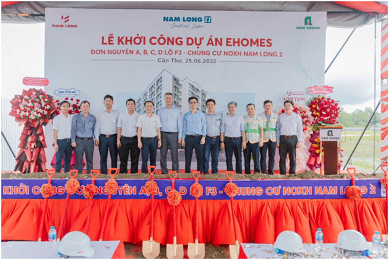 Nam Long khởi công 671 căn nhà ở xã hội EhomeS tại Cần Thơ -0