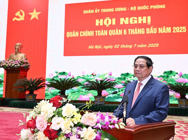 Thủ tướng Phạm Minh Chính dự  Hội nghị Quân chính toàn quân 6 tháng đầu năm 2025 -0