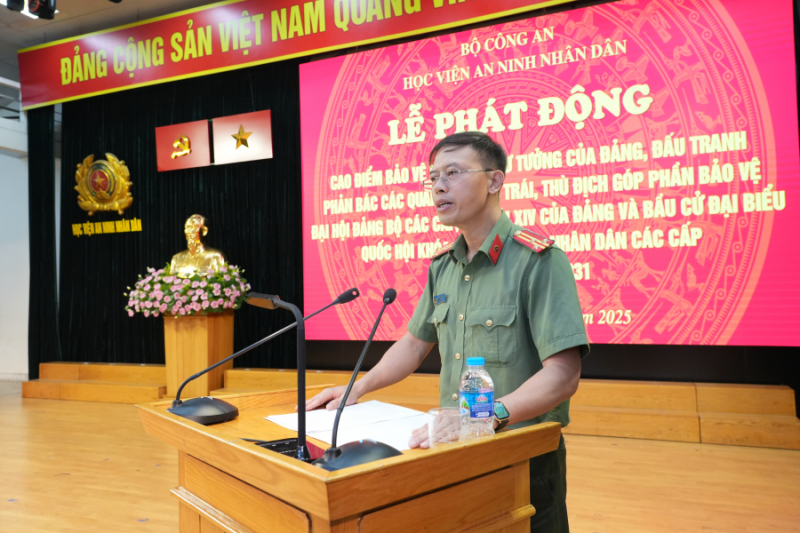 Học viện ANND phát động Cao điểm bảo vệ nền tảng tư tưởng của Đảng -0