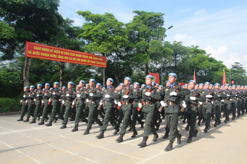 Hơn 3.000 học viên CAND hợp luyện khối đi diễu binh, diễu hành kỷ niệm 80 năm Quốc khánh -0