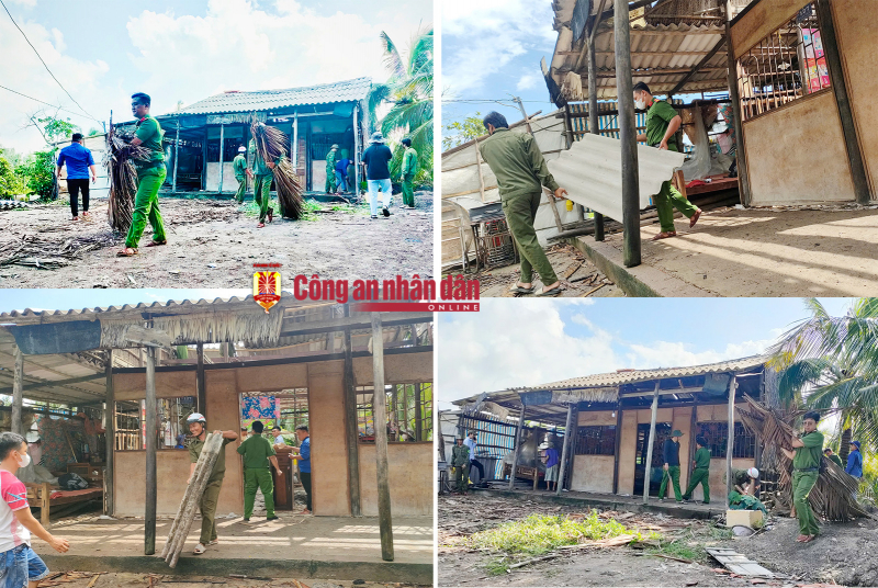 Công an xã hỗ trợ xây dựng nhà tình nghĩa cho thân nhân liệt sĩ -0