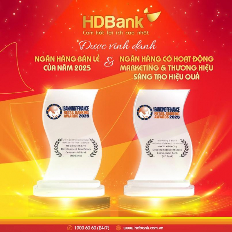 HDBank nhận hai giải thưởng quốc tế, tiếp tục khẳng định vị thế trên bản đồ tài chính khu vực -0
