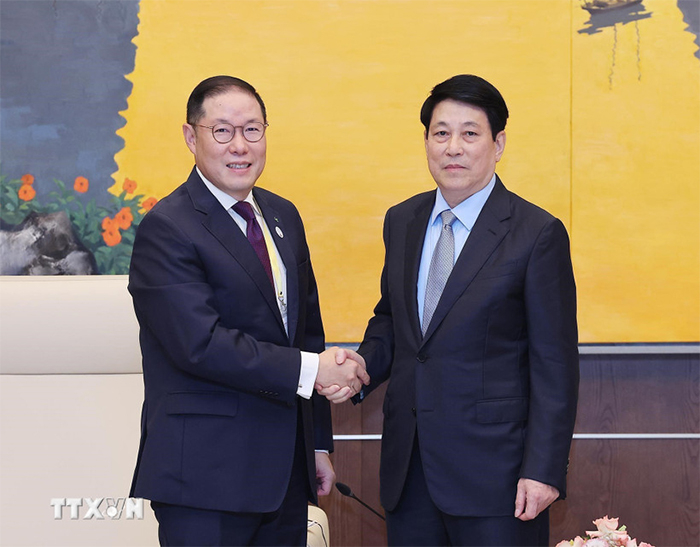 Chủ tịch nước Lương Cường tiếp Chủ tịch Hội đồng Tư vấn kinh doanh APEC 2025
