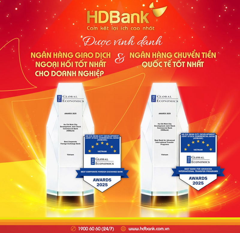 HDBank ghi dấu ấn mạnh mẽ với ba giải thưởng lớn trong nước và quốc tế -0