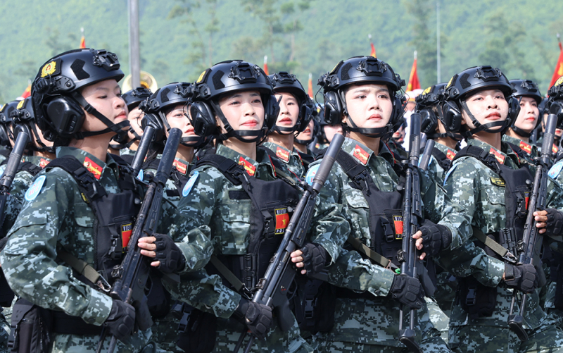 Ấn tượng với 43 khối đi tổng hợp luyện diễu binh, diễu hành A80 -4