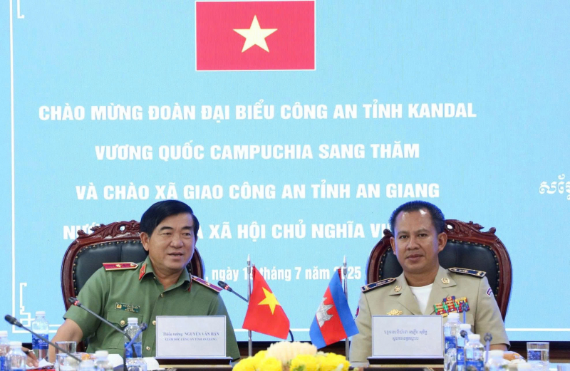 Công an 2 tỉnh An Giang và Kandal phối hợp chặt chẽ trong công tác phòng, chống tội phạm -0