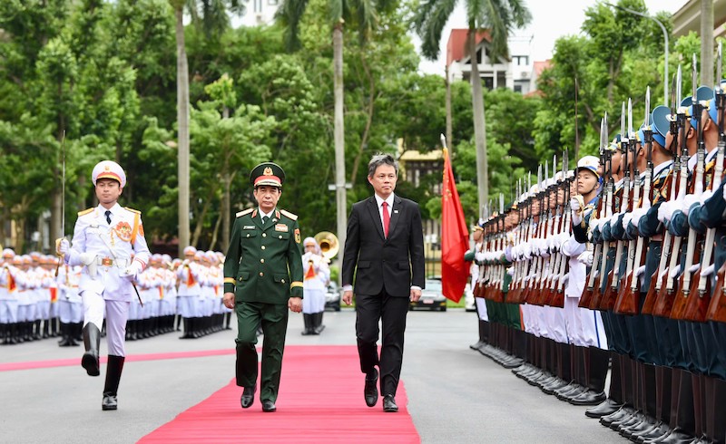 Đại tướng Phan Văn Giang chủ trì lễ đón Bộ trưởng Quốc phòng Singapore -0