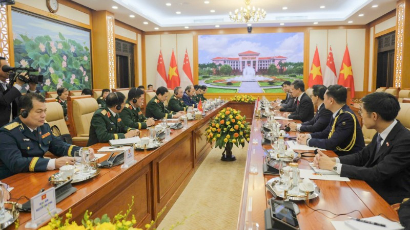 Đại tướng Phan Văn Giang chủ trì lễ đón Bộ trưởng Quốc phòng Singapore -0