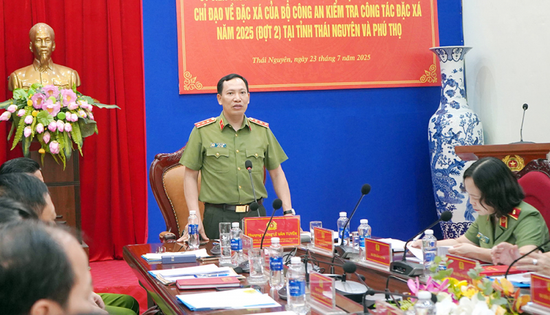 Thứ trưởng Lê Văn Tuyến kiểm tra công tác đặc xá năm 2025 tại tỉnh Thái Nguyên -0