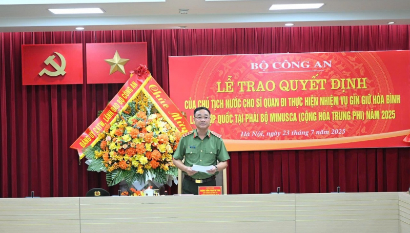 6 sĩ quan CAND thực hiện nhiệm vụ gìn giữ hòa bình tại Phái bộ MINUSCA -0