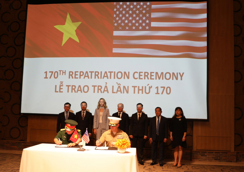 Lễ trao trả hài cốt quân nhân Hoa kỳ lần thứ 170 -0