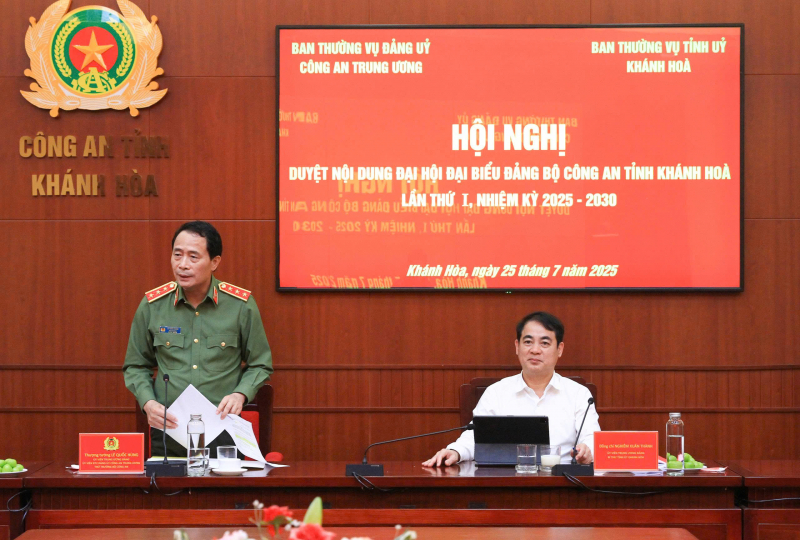 Đảng ủy Công an Trung ương và Tỉnh ủy Khánh Hòa kiểm tra công tác chuẩn bị Đại hội Đảng bộ Công an tỉnh nhiệm kỳ 2025–2030 -0