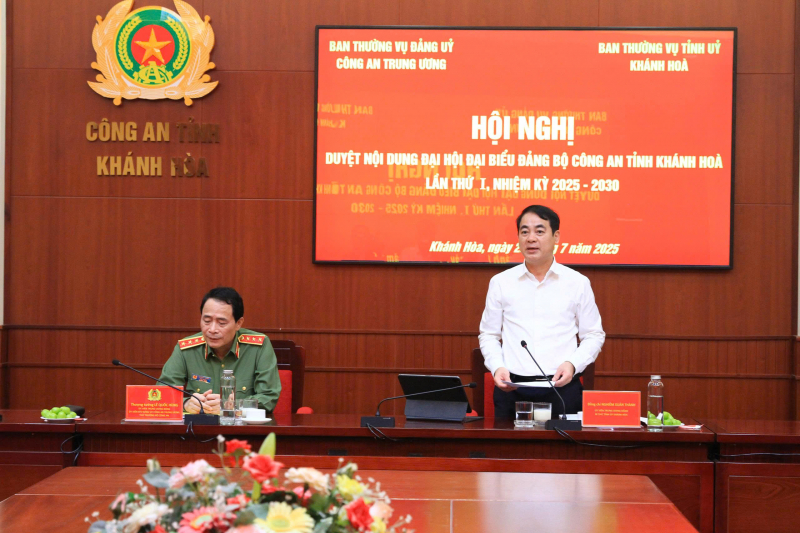 Đảng ủy Công an Trung ương và Tỉnh ủy Khánh Hòa kiểm tra công tác chuẩn bị Đại hội Đảng bộ Công an tỉnh nhiệm kỳ 2025–2030 -0