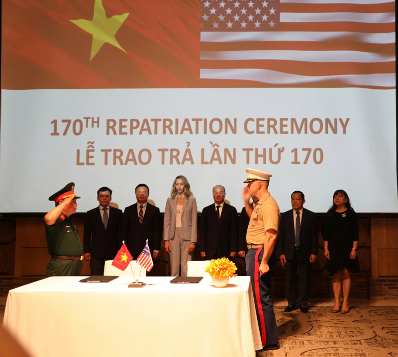 Lễ trao trả hài cốt quân nhân Hoa kỳ lần thứ 170 -1