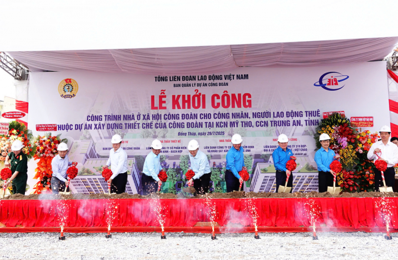 Đồng Tháp khởi công hai dự án quan trọng về giao thông và nhà ở xã hội -0