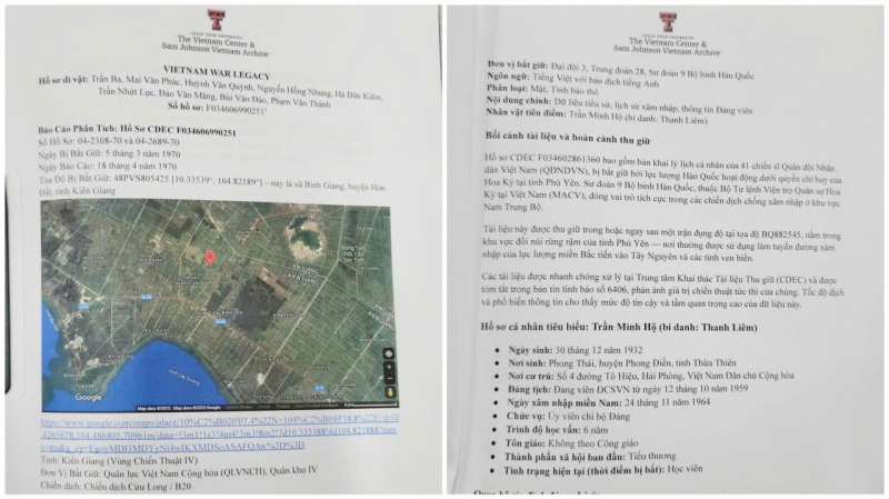 Đại học Texas - Hoa kỳ trao hồ sơ chứng tích chiến tranh cho Việt Nam  -2