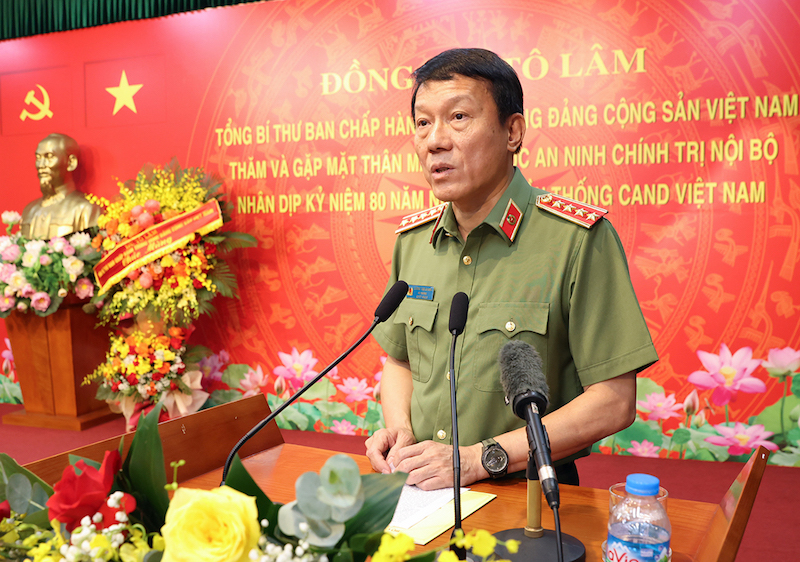 Tổng Bí thư Tô Lâm thăm và gặp mặt thân mật CBCS Cục An ninh chính trị nội bộ -0