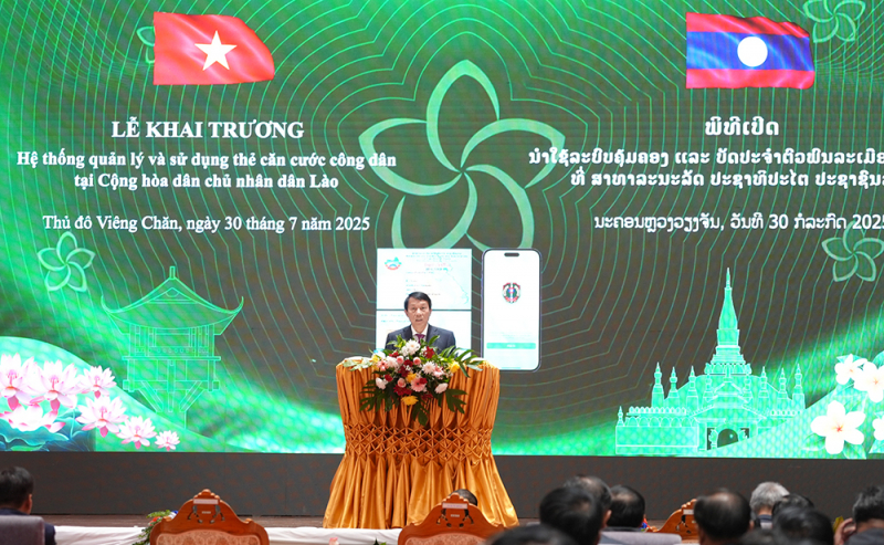 Bộ trưởng Lương Tam Quang dự lễ khai trương Hệ thống căn cước công dân Lào -0
