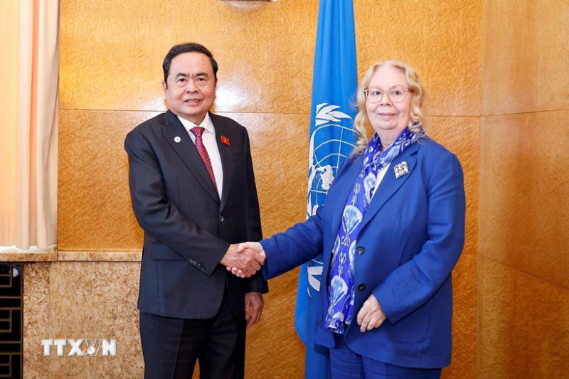 Chủ tịch Quốc hội gặp Tổng Giám đốc Văn phòng Liên hợp quốc tại Geneva -0