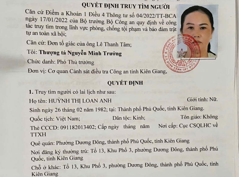 Truy tìm người phụ nữ bán đất ở Phú Quốc cho nhiều người -0