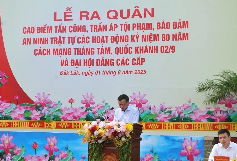 Công an Đắk Lắk ra quân cao điểm tấn công, trấn áp tội phạm, bảo đảm an ninh trật tự Đại hội Đảng các cấp -0