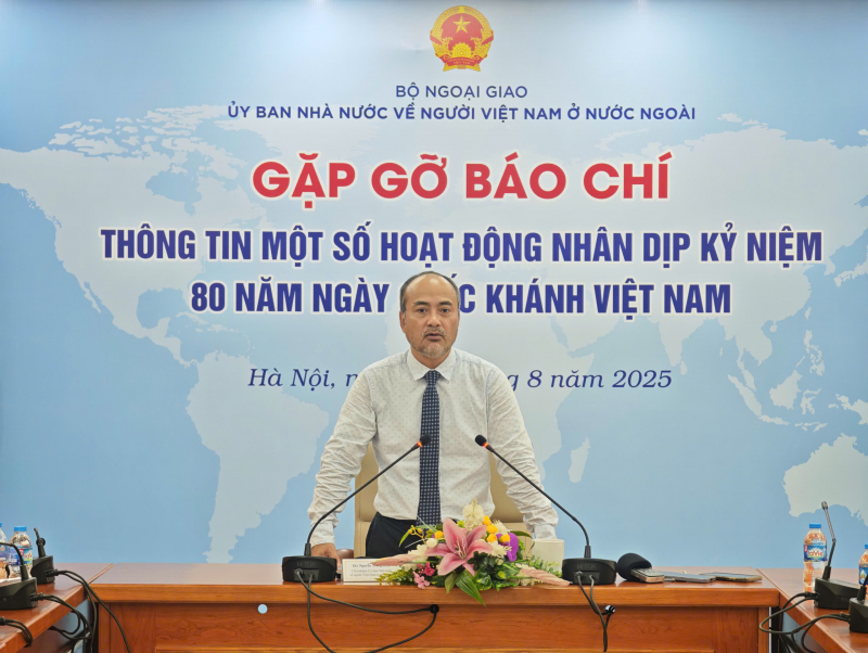 Gặp gỡ báo chí thông tin về chuỗi hoạt động kỷ niệm 80 năm Quốc khánh Việt Nam -0