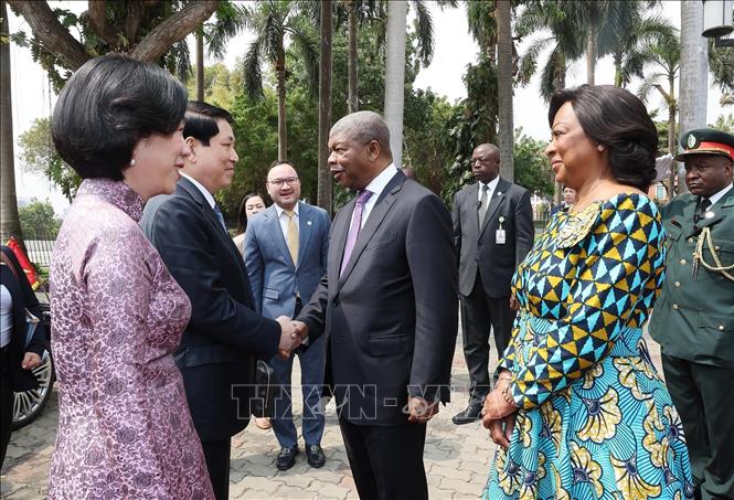 Lễ đón Chủ tịch nước Lương Cường thăm cấp Nhà nước Cộng hòa Angola -0