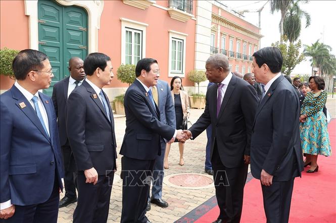 Lễ đón Chủ tịch nước Lương Cường thăm cấp Nhà nước Cộng hòa Angola -0