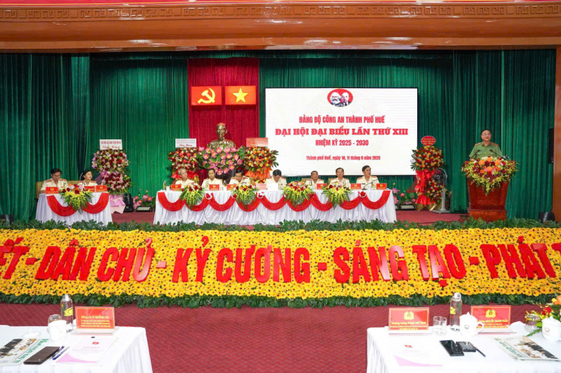 Thứ trưởng Phạm Thế Tùng dự Đại hội Đảng bộ Công an thành phố Huế -0