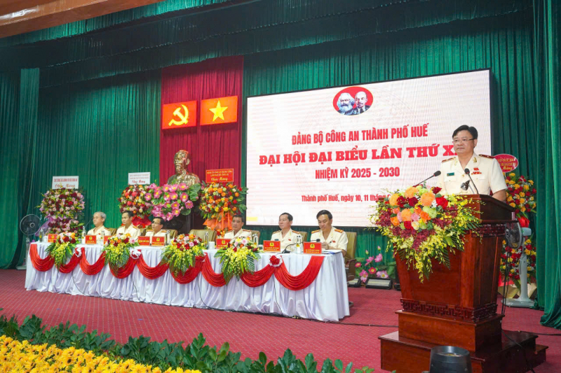 Thứ trưởng Phạm Thế Tùng dự Đại hội Đảng bộ Công an thành phố Huế -0