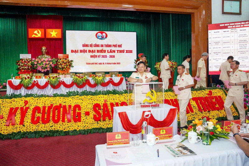 Thứ trưởng Phạm Thế Tùng dự Đại hội Đảng bộ Công an thành phố Huế -0