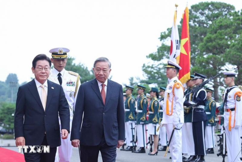 Lễ đón Tổng Bí thư Tô Lâm và Phu nhân thăm cấp nhà nước Đại Hàn Dân Quốc -0