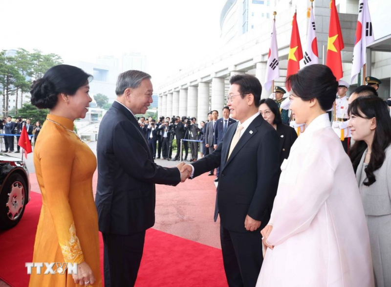 Lễ đón Tổng Bí thư Tô Lâm và Phu nhân thăm cấp nhà nước Đại Hàn Dân Quốc -0