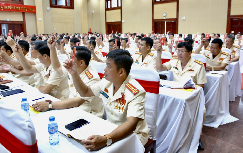 Thứ trưởng Trần Quốc Tỏ dự Đại hội Đảng bộ tại Công an tỉnh Tây Ninh -0