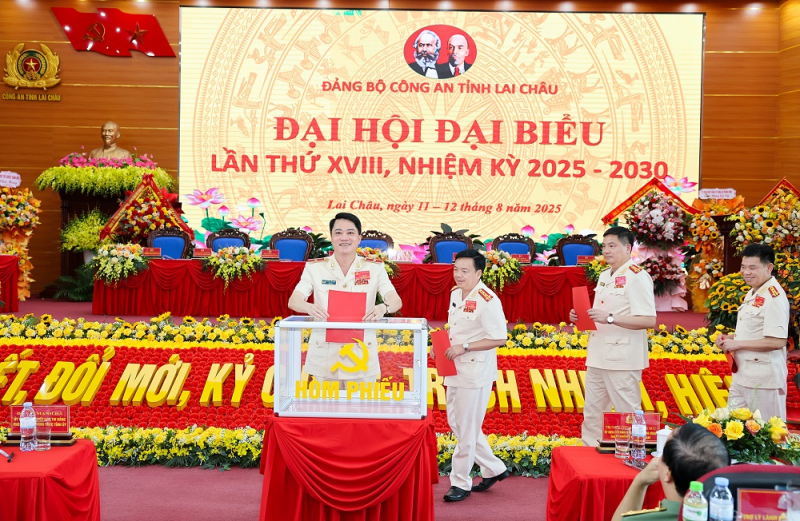 Thứ trưởng Đặng Hồng Đức dự Đại hội Đảng Bộ  Công an tỉnh Lai Châu  -0