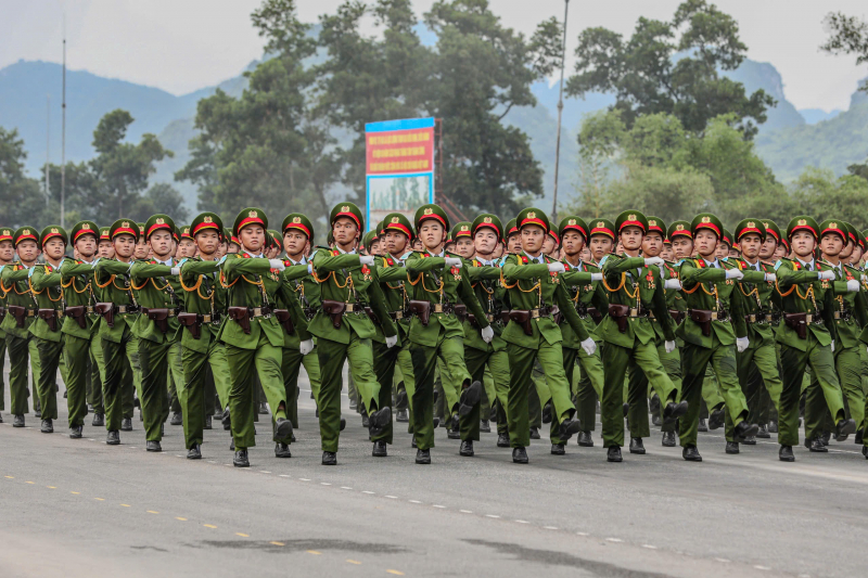 Tổng hợp luyện lần thứ 3 các lực lượng vũ trang diễu binh, diễu hành A80 -0