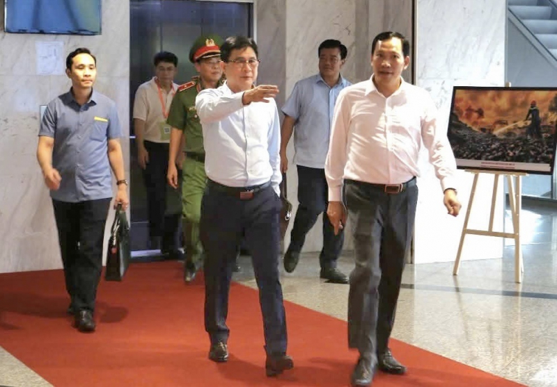 Thứ trưởng Lê Văn Tuyến kiểm tra công tác chuẩn bị sự kiện triển lãm quốc tế về PCCC và CNCH -0