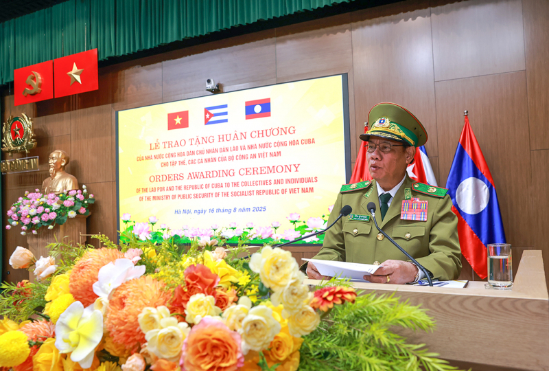 Dấu ấn quan hệ đặc biệt Việt Nam – Lào – Cuba trong ngày hội truyền thống CAND -0