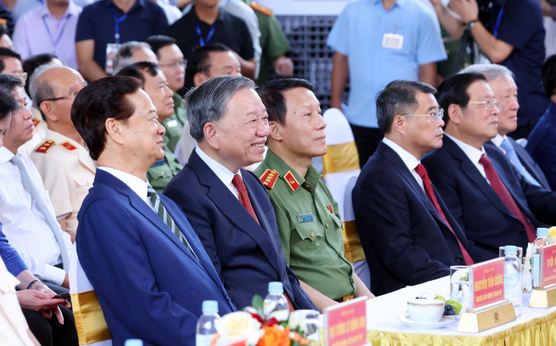 Tổng Bí thư Tô Lâm dự, cắt băng khánh thành Trụ sở Bộ Công an -1