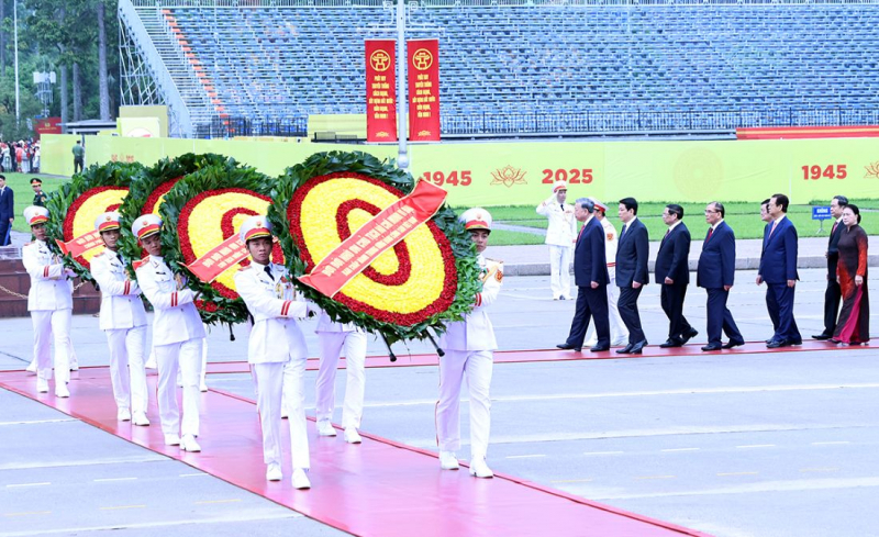 Lãnh đạo Đảng, Nhà nước, Bộ Công an vào Lăng viếng Bác -0